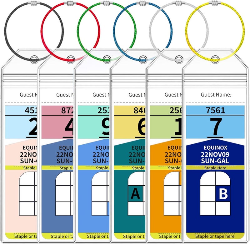 XIANGXING Royal Caribbean Cruise Luggage Tag Holders, 6 Pack Zip Seal Clear Cruise Luggage Tag Holder with Steel Loops for Royal Caribbean & Celebrity Cruise Ships Lines, Cruise Essentials Must Haves 2025-2026 - Image 1